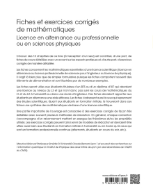 Fiches et exercices corrigés de mathématiques - Licence en alternance ou professionnelle ou en sciences physiques