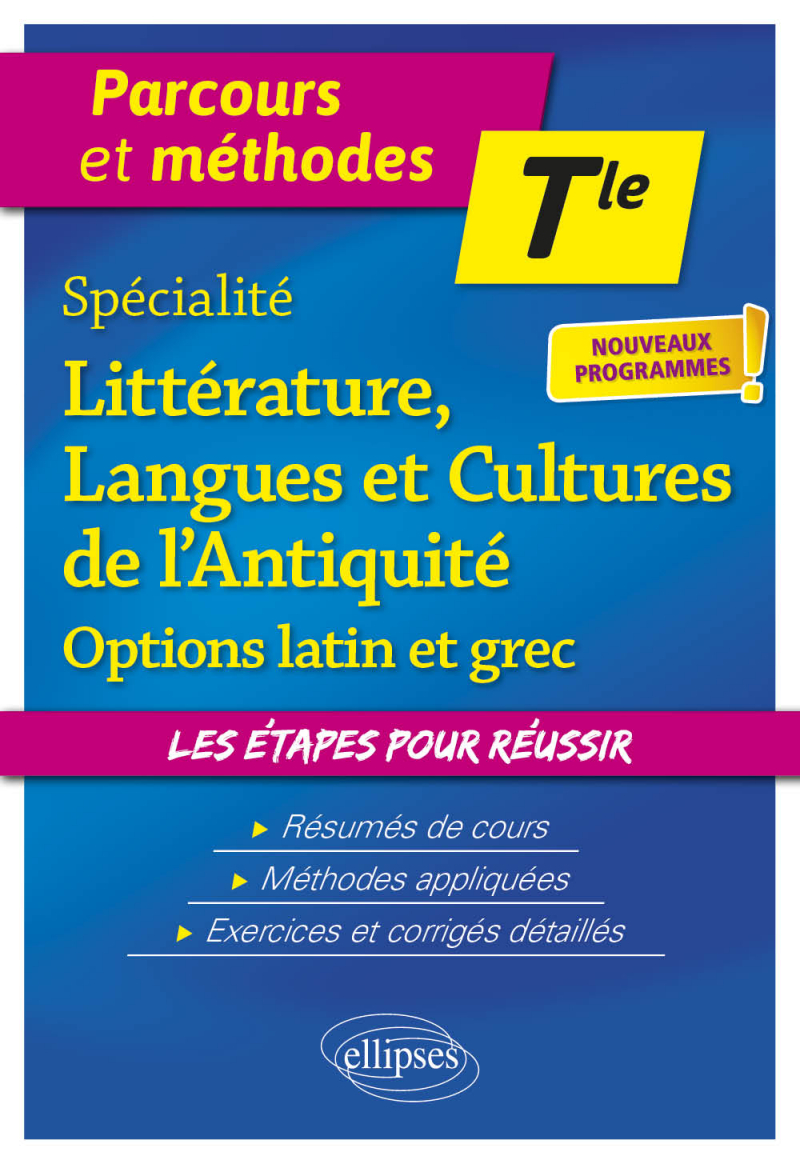 Spécialité Littérature, Langues et Cultures de l'Antiquité et option. Terminale.