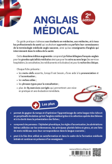 Anglais médical - Fiches de vocabulaire thématique et exercices corrigés - 2e édition
