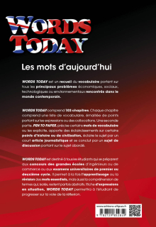 Words Today. Les mots d'aujourd'hui