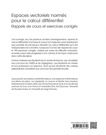 Espaces vectoriels normés pour le calcul différentiel - Rappels de cours et exercices corrigés