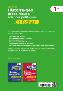 Spécialité Histoire-géographie, géopolitique et sciences politiques en fiches - Première