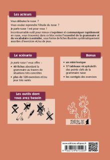 Je parle russe ! Grammaire pour débutants, 40 fiches avec exercices simples et ludiques pour prendre un bon départ en russe - Niveau 1