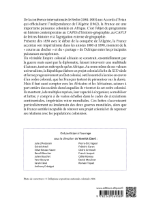 L'Empire colonial français en Afrique : Métropole et colonies, sociétés coloniales, de la conférence de Berlin (1884-1885) aux Accords d’Évian de 1962