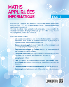 Maths appliquées - Info - ECG-1 - Cours détaillé, méthodes et exercices corrigés