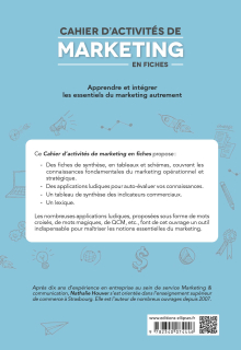 Cahier d'activités de marketing en fiches