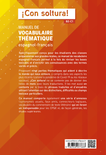 ¡Con soltura! Manuel de vocabulaire thématique espagnol-français B2-C1 - CPGE, Licence, Master, Concours