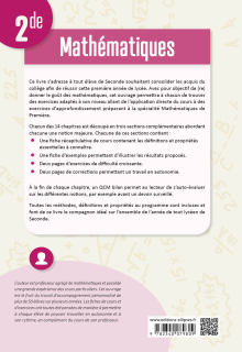 Mathématiques - Pour un accompagnement personnalisé - Seconde - En 42 fiches, 250 exercices corrigés et 14 QCM bilan