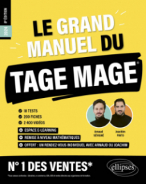 Le Grand Manuel du TAGE MAGE – N°1 DES VENTES - 18 tests blancs + 200 fiches de cours + 2000 vidéos - 8e édition - édition 2024