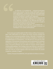 vocabulaire de Deleuze (Le)