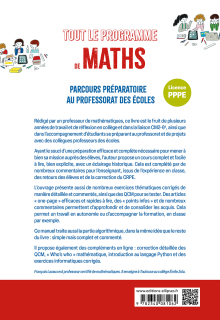 Tout le programme de mathématiques - Parcours préparatoire au professorat des écoles (PPPE)