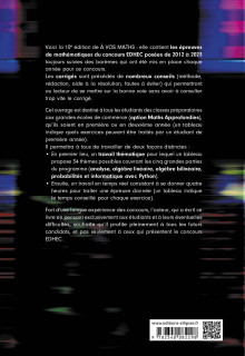 A vos maths ! 12 ans de sujets corrigés posés au concours EDHEC de 2012 à 2023 - ECG Maths approfondies - 10e édition