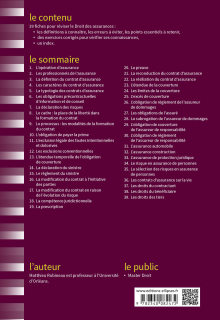 Fiches de Droit des assurances - 2e édition