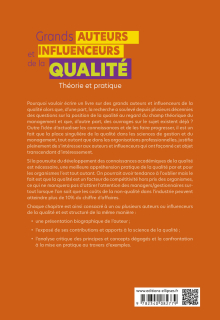Grands auteurs et influenceurs de la qualité - Théorie et pratique