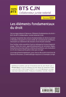 Les éléments fondamentaux du droit (U31) - BTS collaborateur juriste notarial