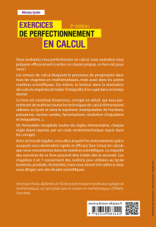Exercices de perfectionnement en calcul - Niveau lycée - 2e édition