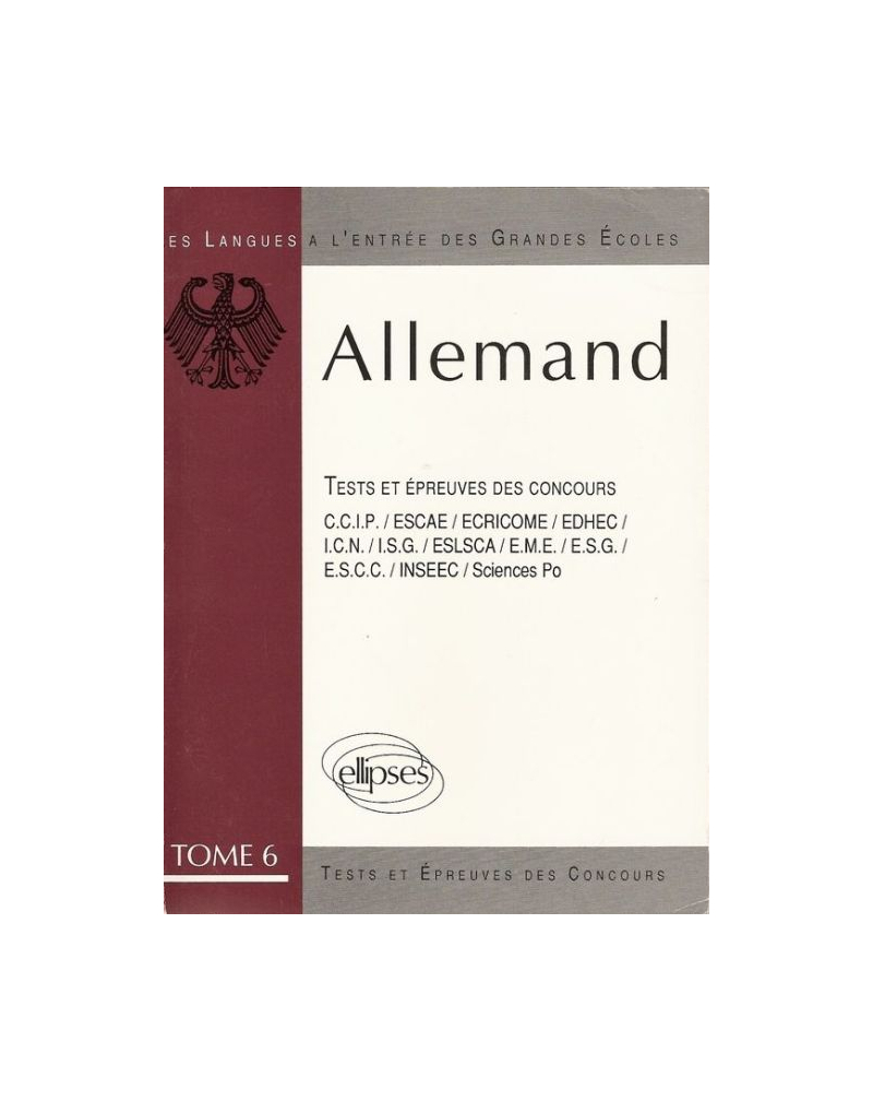 L'Allemand tome 6 épreuves 84/89