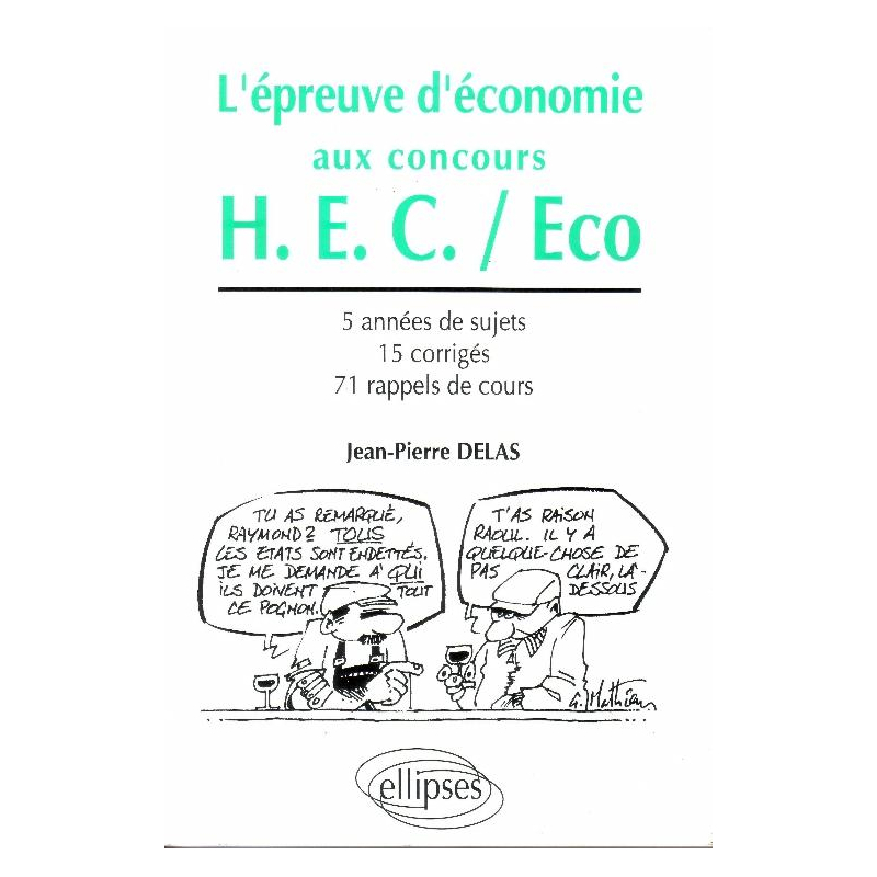 L'épreuve d'économie aux concours de la voie HEC - sujets 88 à 92