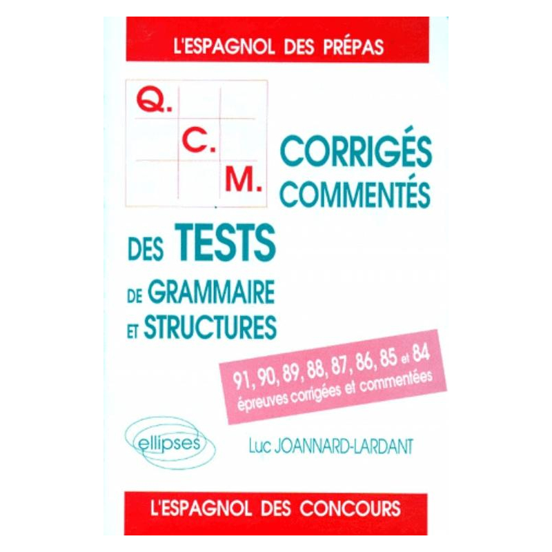 QCM grammaire et structures 1984-1991