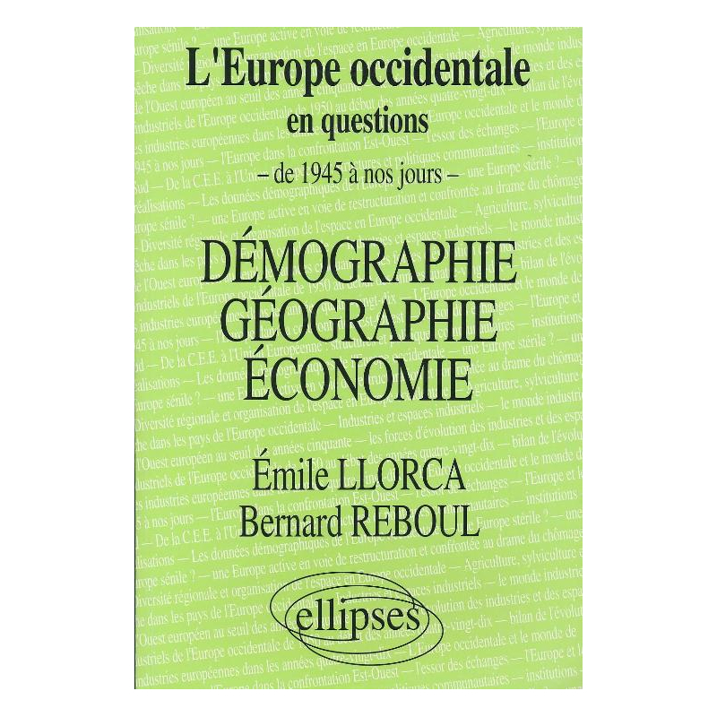 DEMOGRAPHIE GEO.ECONOMIE