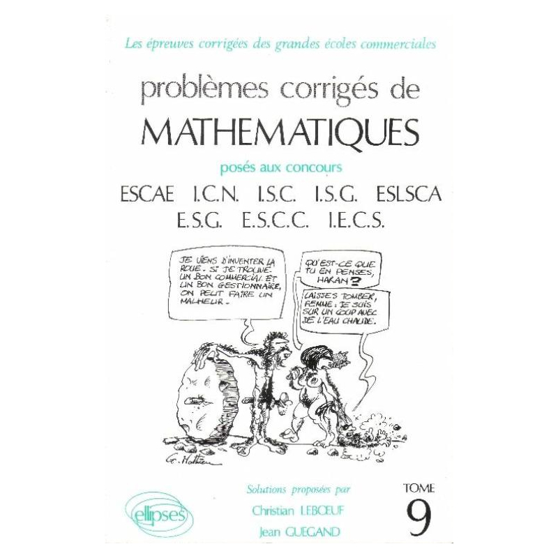 Mathématiques HEC 1986-1987 - Tome 9