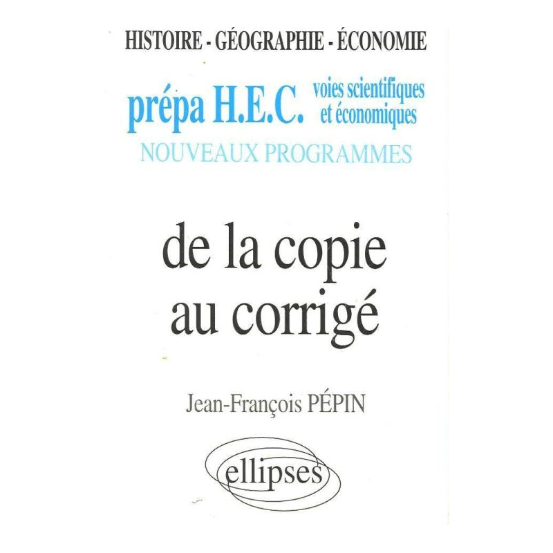 De la copie au corrigé (HEC)