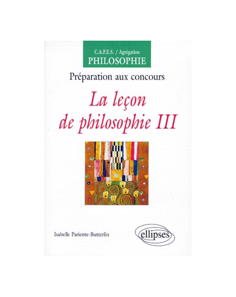 La leçon de philosophie, III