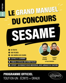 Le Grand Manuel du concours SESAME (écrits + oraux) - 6e édition - édition 2024