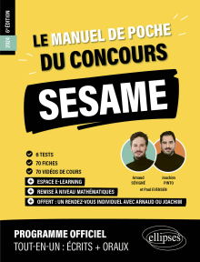 Le Manuel de POCHE du concours SESAME (écrits + oraux) - 6e édition - édition 2024