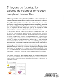 51 leçons de l’agrégation externe de sciences physiques corrigées et commentées
