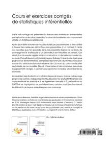 Cours et exercices corrigés de statistiques inférentielles