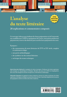 L'analyse du texte littéraire, 20 explications et commentaires composés - CPGE, université, concours