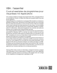 VBA : l’essentiel - Cours et exemples de programmes pour Visual Basic For Applications
