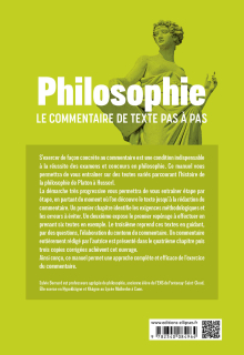 Philosophie. Le commentaire de texte pas à pas. - Méthodologie et exercices corrigés. CPGE, Université, Concours.