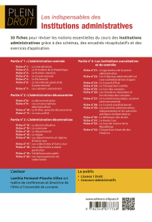 Les indispensables des institutions administratives - 2e édition
