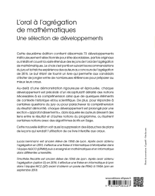 L’oral à l’agrégation de mathématiques - Une sélection de développements - 2e édition