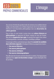 L'image. 50 œuvres en fiches pour réussir sa dissertation de culture générale - Prépas commerciales ECG / ECT 2025 - édition 2025