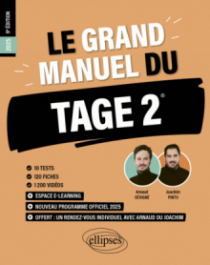 Le Grand Manuel du TAGE 2 - 10 tests blancs + 120 fiches de cours + 1000 vidéos - 9e édition - édition 2025