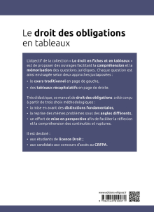 Le droit des obligations en tableaux - Contrat, quasi-contrat et responsabilité - 2e édition