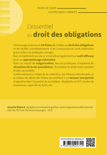 L'essentiel du droit des obligations - A jour au 15 mars 2024 - 4e édition