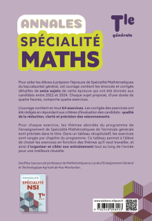 Annales Spécialité Maths. Terminale générale