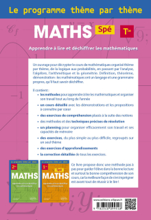 Maths Terminale - Le programme thème par thème - Apprendre à lire et déchiffrer les mathématiques