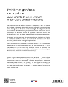 Problèmes généraux de physique - avec rappels de cours, corrigés et formulaire de mathématiques - 2e édition