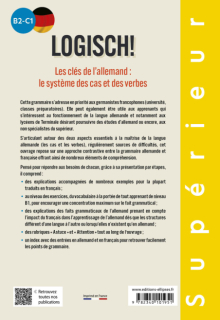 LOGISCH! B2-C1 - Les clés de l'allemand : le système des cas et des verbes