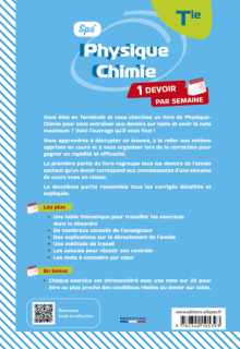 Spé Physique-Chimie. Terminale - Devenir incollable en devoirs sur table