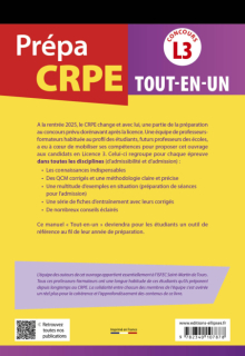 Prépa CRPE tout-en-un L3 - Licences disciplinaires