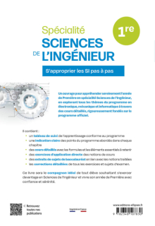 Spécialité Sciences de l’Ingénieur. Première - S’approprier les SI pas à pas
