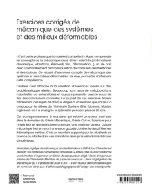 Exercices corrigés de mécanique des systèmes et des milieux déformables