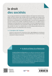 Le droit des sociétés en fiches et en flashcards