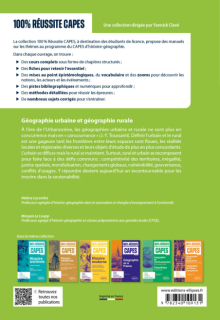 Géographie urbaine : populations, dynamiques, activités ; Géographie rurale : populations, dynamiques, activités - CAPES d'histoire-géographie